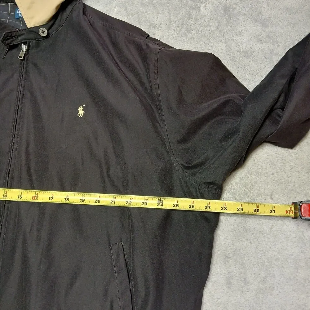 Polo Ralph Lauren Mens 2XL XXL Black Bi-Swing Harrington Windbreaker Old Money